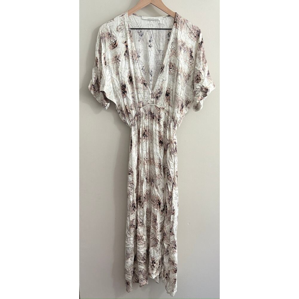 Stillwater Black & White Winter Python Maxi Dress - 100% Rayon, Size Small